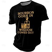 voordelige Grappige T-shirts voor mannen-Voor heren Grappig jargon T-shirt Korte mouw T-shirt 3D-afdrukken Strakke ronde hals Overhemd Modieus Dagelijks Straat Dagelijks Zwart blauw Bruin Zomer Lente Kleding S M L XL XXL XXXL