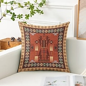 abordables Style Vintage-Housse de coussin décoratif vintage sud-ouest 1PC coussin carré en doux pour canapé housse de coussin pour chambre salon chaise