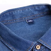 economico camicia da uomo con bottoni-Per uomo Camicia Camicia estiva Maglietta informale Camicia da spiaggia Camicia con bottoni Nero Blu Blu scuro Azzurro Manica lunga Liscio Bavero Da mare Hawaiano Tasche Abbigliamento Di tendenza