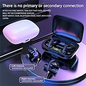 abordables Écouteurs Bluetooth sans fil-Casque Bluetooth 5.3 de sport avec annulation de bruit écouteurs gaming sans fil écouteurs stéréo non intra-auriculaires affichage LED de l&#039;état de la batterie étui de chargement pour smartphone