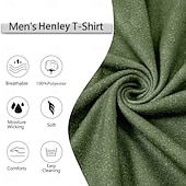 economico Stile etnico-Per uomo Grafico Tribale Maglia Henley Manica Corta maglietta Stampa 3D Collo alla coreana Henley Camicia Moda Designer Essenziale Streetwear Casuale Quotidiano Blu chiaro Nero Verde chiaro Estate