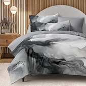 economico 100% cotone-Set copripiumino in cotone 100% set modello in marmo set copripiumino set biancheria da letto morbido set biancheria da letto di lusso 2/3 pezzi decorazioni per la casa regalo copripiumino re regina