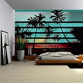 Χαμηλού Κόστους Ταπισερί Ωκεανικής Παραλίας-Καλοκαιρινές Φοινικιές Κρεμαστή Ταπισερί Τέχνης Τοίχου Μεγάλη Ταπισερί Μωσαϊκό Διακόσμηση Φωτογραφίας Φόντο Κουβέρτα Κουρτίνα Σπίτι Υπνοδωμάτιο Σαλονάκι Διακόσμηση