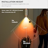 abordables Appliques d&#039;extérieur-Lumière de coucher de soleil à double tête avec détection de mouvement, éclairage LED multicolore pour armoire, 15 couleurs, rechargeable par USB, pour chambre à coucher, salon, bureau, fête, magasin,