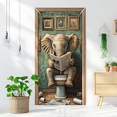 cheap Garage &amp; Door Banners-Door Decorations Door Covers Funny Animals Door Tapestry Door Curtain Decoration Backdrop Indoor/Outdoor Door Banner for Front Door Farmhouse
