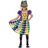 levne Dětské kostýmy-Mexická Karnevalový kostým Šaty Maska Dětské Dívčí Výkon Párty předvečer Všech svatých Karneval Mardi Gras Jednoduchý karnevalový kostým