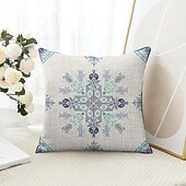 cheap Vintage Style-Vintage Decorative Toss Pillows Cover 1PC Vintage Ethiopian Cross Print Soft Square Couch Cushion Case Pillowcase for Bedroom Livingroom Sofa Chair