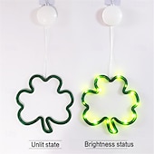 billige Batteridrevet-st.patrick&#039;s day three leaf clover LED dekorativt lys - kreativt hengende tilbehør feriefestdekorasjon, lite nattlys for stue, soverom eller festlige anledninger 1 stk.