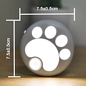 cheap Sensor Night Lights-Cat LED Night Light USB Rechargeable with Motion Sensor, Dimmable Desk Lamp for Bedroom, Bedside, Kitchen, Closet and Stairs 1pc