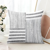 baratos Estilo Vintage-tiras decorativas almofadas capa 1pc macio quadrado sofá almofada caso fronha para quarto sala de estar sofá cadeira rosa azul cinza