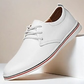cheap Semi-Formal-Men&#039;s Casual Lace-Up Shoes – Vibrant Faux Leather Upper, Lightweight Design, Non-Slip Sole, Perfect for Everyday Wear and Summer Outings