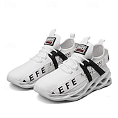 economico Scarpe da Corsa per Uomini-Per uomo Sneakers Tessitura Volante Confortevole Antiscivolo Mocassino Nero Bianco Giallo