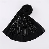 cheap Wedding Guest Wraps-YESSA Womens Rhinestone Shawls and Wraps for Evening Dresses,Sequin Chiffon Shawls and Wraps for Weddings Formal Shawl Scarf