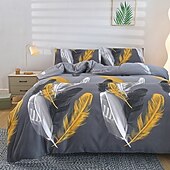 cheap Duvet Cover Sets-King Size Duvet Cover Set Simple Kingsize Bedding Bed Set Soft Brushed Microfiber with Zipper Closure Quilt Cover with 2 Pillowcases