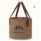 abordables Accesorios para acampar-Cubo de agua plegable para exteriores, gran capacidad, bolsa de almacenamiento portátil para acampar, cubo de remojo multifuncional para viajes, cubo de pesca