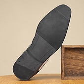 abordables Officiel-chaussures oxford en similicuir marron et blanc pour hommes – détails brogue à bout golf, chaussures habillées vintage pour mariages, affaires et occasions spéciales