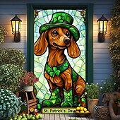 Недорогие Праздничные гобелены-День святого патрика украшения на дверь дверные чехлы трилистники золотые украшения на дверь гобелен на удачу дверной занавес украшение на задний план для внутренней/наружной двери баннер для входной