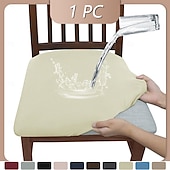 baratos Capa para Cadeira de Jantar-capas de assento de cadeira, capas de assento de cadeira de sala de jantar com laços, capas de cadeira jacquard elásticas protetores para cadeiras de cozinha de sala de jantar