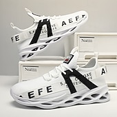 economico Scarpe da Corsa per Uomini-Per uomo Sneakers Tessitura Volante Confortevole Antiscivolo Mocassino Nero Bianco Giallo