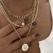 levne Příslušenství-Náhrdelníky s přívěšky Chrome Dámské Elegantní Klasika Náhrdelníky Pro Denní