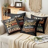 billige &quot;Quotes&amp;Saying Style&quot;-vintage dekorative putetrekk 1 stk morsomt sitat myk firkantet sofa putetrekk putetrekk for soverom stue sofa stol