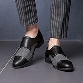 cheap Formal-Men&#039;s Green and Black Suede Double Monk Strap Shoes – Stylish Faux Leather Formal Dress Shoes for Weddings and Business Occasions