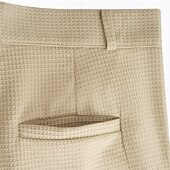 voordelige Loszittend-Voor heren Pakken Broek broek Kostuumbroek Wafel broek Knop Voorvak Recht been Effen Comfort liiketoiminta Dagelijks Feestdagen Modieus Chique en modern Zwart Wit