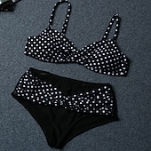 voordelige Surf Tankini's en Bikinis-Dames Tankini Tweedelig zwempak Open achterkant Zwemkleding Plek Zwemkleding Zwart Ademend Sneldrogend Lichtgewicht Mouwloos - Zwemmen Surfen Strand Zomer Lente Grote maten