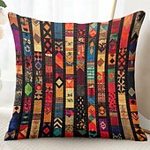 baratos Estilo Vintage-Capa de Almofadas Decorativas Floral 1PC Capa quadrada macia para Sofá Quarto Sala de Estar