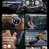 Χαμηλού Κόστους Smartwatch-696 LC17 Εξυπνο ρολόι 1.53 inch Έξυπνο ρολόι Bluetooth Υπενθύμιση Κλήσης Παρακολούθηση Δραστηριότητας Συσκευή Παρακολούθησης Καρδιακού Παλμού Συμβατό με Android iOS Γυναικεία Άντρες