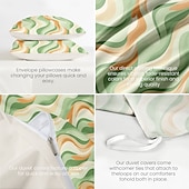 baratos 100% algodão-Conjunto de capa de edredom 100% algodão conjunto de edredom com padrão geométrico, conjuntos de cama com capa de edredom boho impressa com fronha envelope, decoração de quarto capa de edredom king