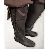 levne obuv-Středověké Renesanční Boty Ploché jazzové boty Ren Faire Viking Křižák Pánské Unisex Pirát Steampunk předvečer Všech svatých Karneval Plesová maškaráda Večírek LARP Ren Faire Dospělé Boty