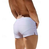 billiga Herrarnas simshorts-Herr Badshorts Snabb tork Bekväm Andningsfunktion Badkläder Underdelar Snörning Surfing Strand Vattensport Simmning Solid färg Sommar
