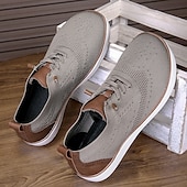 cheap Men&#039;s Sneakers-Men&#039;s Lightweight Barefoot Shoes Knit Sneakers - Breathable Casual Shoes with Lace-Up Design for Walking, Travel and Daily Wear