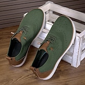 cheap Men&#039;s Sneakers-Men&#039;s Lightweight Barefoot Shoes Knit Sneakers - Breathable Casual Shoes with Lace-Up Design for Walking, Travel and Daily Wear