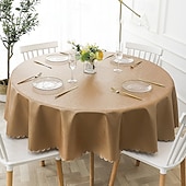 abordables Nappes-nappe ronde nappe en vinyle essuyable nappe de printemps toile cirée ferme pique-nique en plein air couverture de table en tissu pour salle à manger de mariage