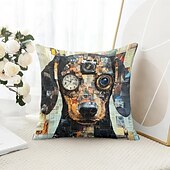 levne zvířecí styl-1 ks Polyester Polštářový potah, Zvíře Retro Jednoduchý Na běžné nošení Obdélníkový Tradiční Klasický