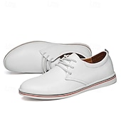 cheap Semi-Formal-Men&#039;s Casual Lace-Up Shoes – Vibrant Faux Leather Upper, Lightweight Design, Non-Slip Sole, Perfect for Everyday Wear and Summer Outings
