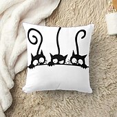 billige dyrestil-morsomme dyr dekorative kasteputer trekk 1 stk myk firkantet sofa putetrekk putetrekk for soverom stue sofa stol søte katter