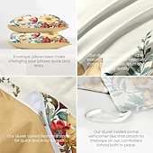 baratos 100% algodão-Conjunto de capa de edredom com padrão floral, conjunto de edredom estampado, conjuntos de cama de algodão com fronha envelope, decoração de quarto, capa de edredom king queen