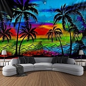 Χαμηλού Κόστους Ταπισερί Ωκεανικής Παραλίας-Καλοκαιρινές Φοινικιές Κρεμαστή Ταπισερί Τέχνης Τοίχου Μεγάλη Ταπισερί Μωσαϊκό Διακόσμηση Φωτογραφίας Φόντο Κουβέρτα Κουρτίνα Σπίτι Υπνοδωμάτιο Σαλονάκι Διακόσμηση