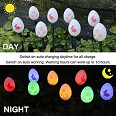 levne Velikonoční světla-5m solární velikonoční zásuvný světelný řetězec na zemní velikonoční vejce - 20 LED pro ozdobu nádvoří, zahrady a trávníku