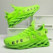 economico Scarpe da Corsa per Uomini-Per uomo Sneakers Tessitura Volante Confortevole Antiscivolo Mocassino Nero Bianco Giallo