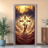 halpa Garaasi- ja ovibannerit-Oven Koristeet Oven Peitot Jeesus Oven Gobeliini Oven Verho Koristus Tausta Sisä-/Ulko-oven Banneri Etuovelle Maalaistalon