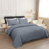 cheap Duvet Cover Sets-Duvet Cover Queen Size 3 Piece Queen Duvet Cover Set, Soft Double Brushed Queen Size Duvet Covers with Zipper Closure, 1 Duvet Cover and 2 Pillow Shams