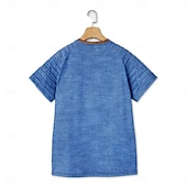 billiga Roliga ord-Papa Shirts Motorcykel Vintage Herr 3D Skjorta För Födelsedag | Brun Sommar Bomull | Henley Raglan Bokstav Grafiska Tryck Kläder Klädesplagg Utomhus Daily Kortärmad Patchwork Plisseringar Mode