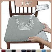 baratos Capa para Cadeira de Jantar-capas de assento de cadeira, capas de assento de cadeira de sala de jantar com laços, capas de cadeira jacquard elásticas protetores para cadeiras de cozinha de sala de jantar