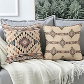 abordables Style Vintage-Housse de coussin décoratif vintage sud-ouest 1PC coussin carré en doux pour canapé housse de coussin pour chambre salon chaise