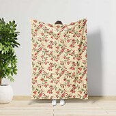 cheap Blankets &amp; Throws-Fresh Flower Pattern Super Soft  Throws Blanket, Novelty Flannel Throw Blankets Warm 3D Printed All Seasons  Gifts Big Blanket