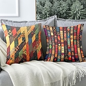baratos Estilo Vintage-Capa de Almofadas Decorativas Floral 1PC Capa quadrada macia para Sofá Quarto Sala de Estar